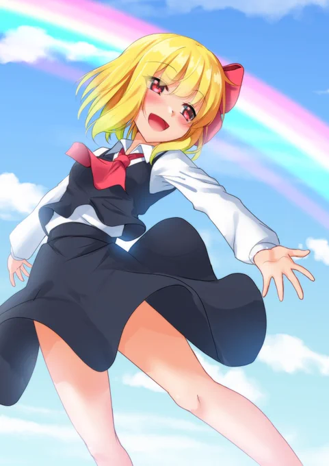 梅雨の時期でも空の上は気持ちいいし綺麗だろうなぁ #毎月七日はルーミアの日
