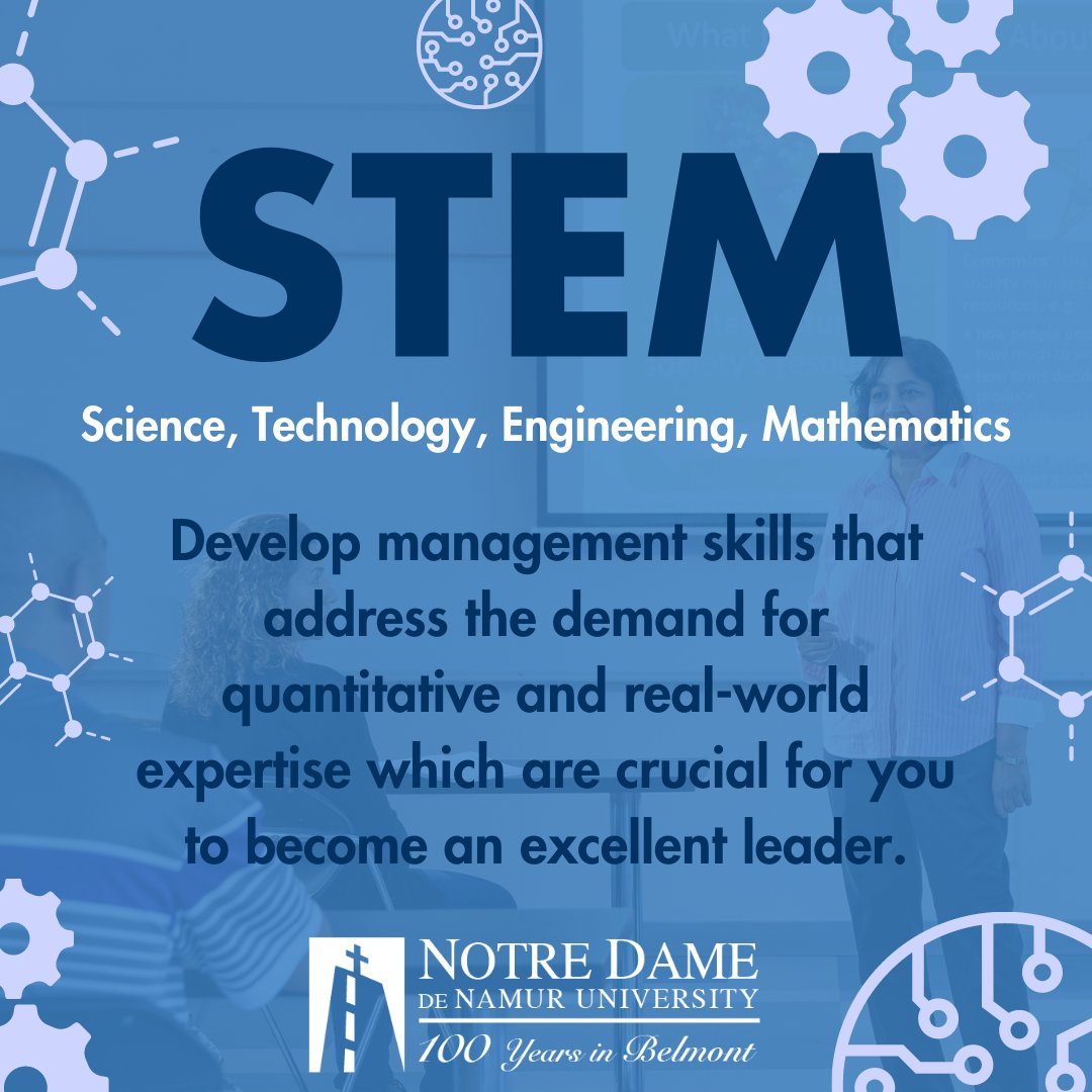 📈Develop your business leadership skills and hone in on becoming an effective manager in the STEM field. 

Learn more: bit.ly/3vYf5Im 

#notredamedenamur 
#ndnu 
#STEM
#sfbayarea
#siliconvalley
#mastersdegree
#gradschool 
#nightschool 
#eveningclasses
#businessschool