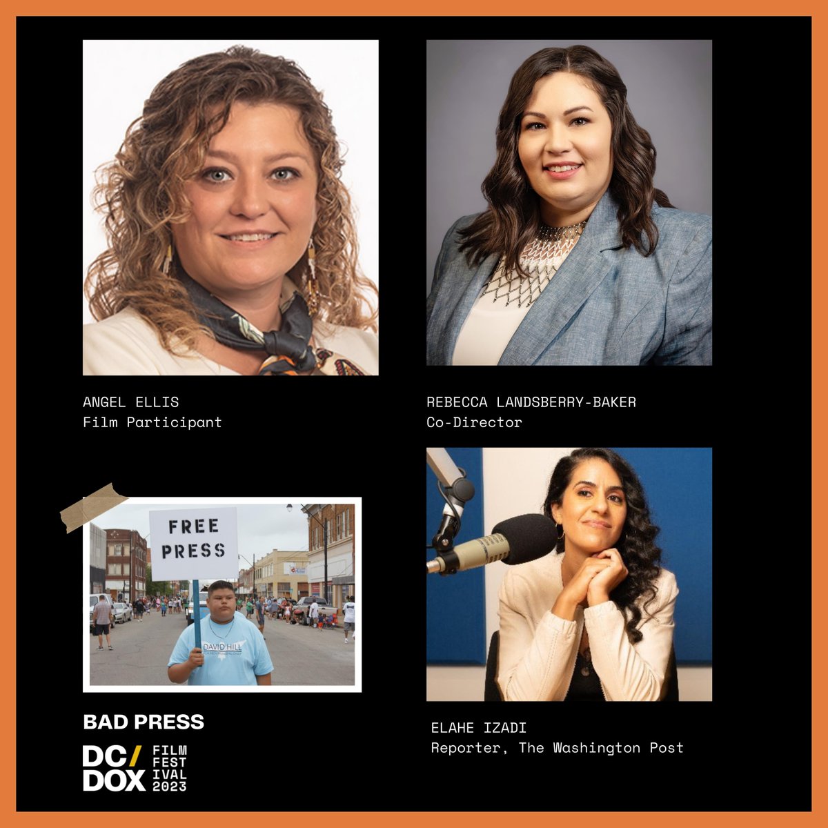 Meet co director <a href="/BeccaLandsberry/">Becca Landsberry-Baker</a> and film participant @Angel71852238 in conversation with <a href="/ElaheIzadi/">Elahe Izadi</a>, after the DC/DOX screening of BAD PRESS - a DC premiere &amp; Sundance U.S Documentary Special Jury Award for Freedom of Expression.

🔗dcdoxfest.com/films/bad-pres…