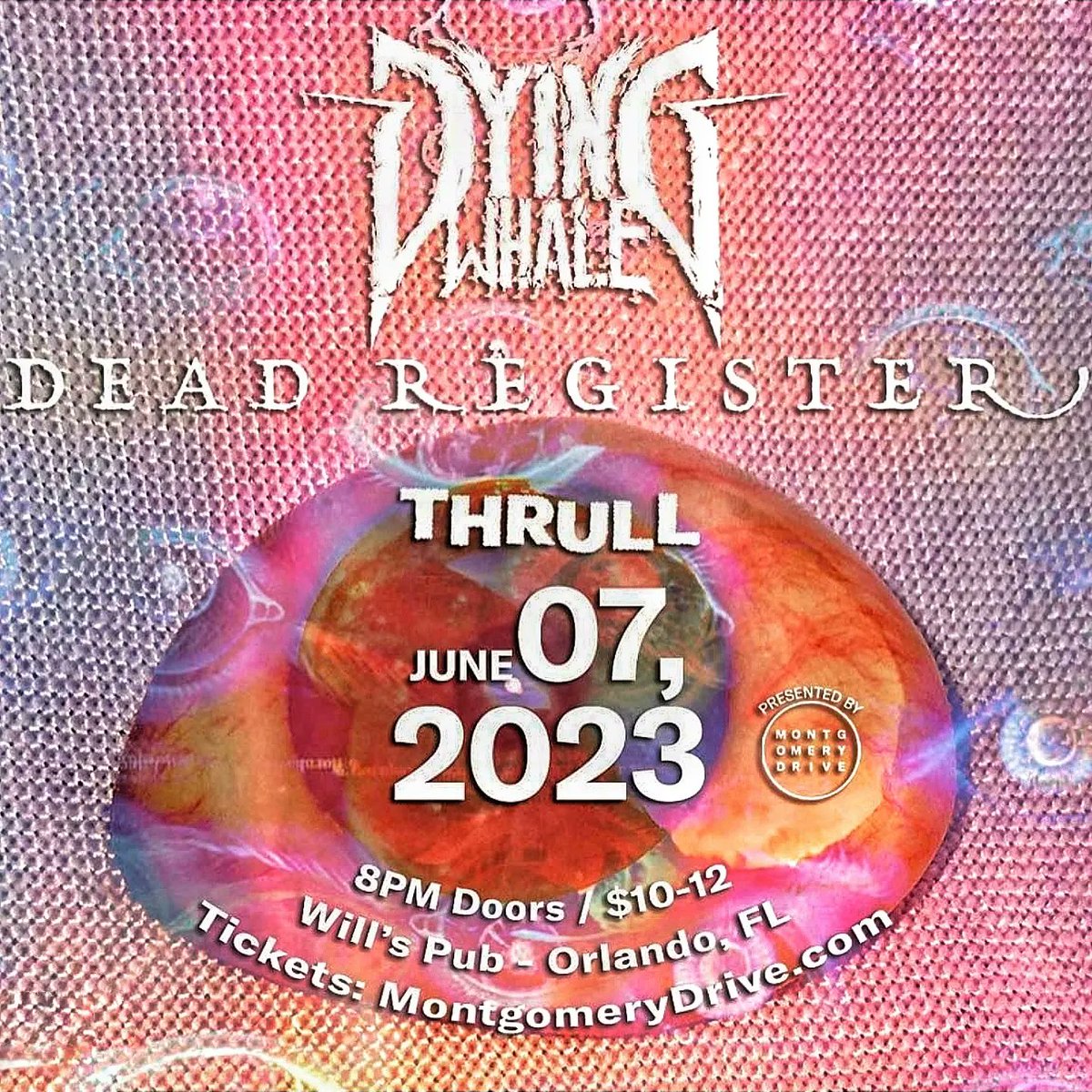 DeadRegister's tweet photo. DR⚡DW Summer tour continues!
Dead Register + Dying Whale + Thrull at Will's Pub in Orlando tonight!
🌴
See you there! 
🖤
#doomgaze #doommetal #postgoth #gothic #gloom #metalicshartcore #postrock #postmetal  #atlanta #valdosta #orlando #willspub #deadregister #dyingwhale https://t.co/oqVzTSUTpf
