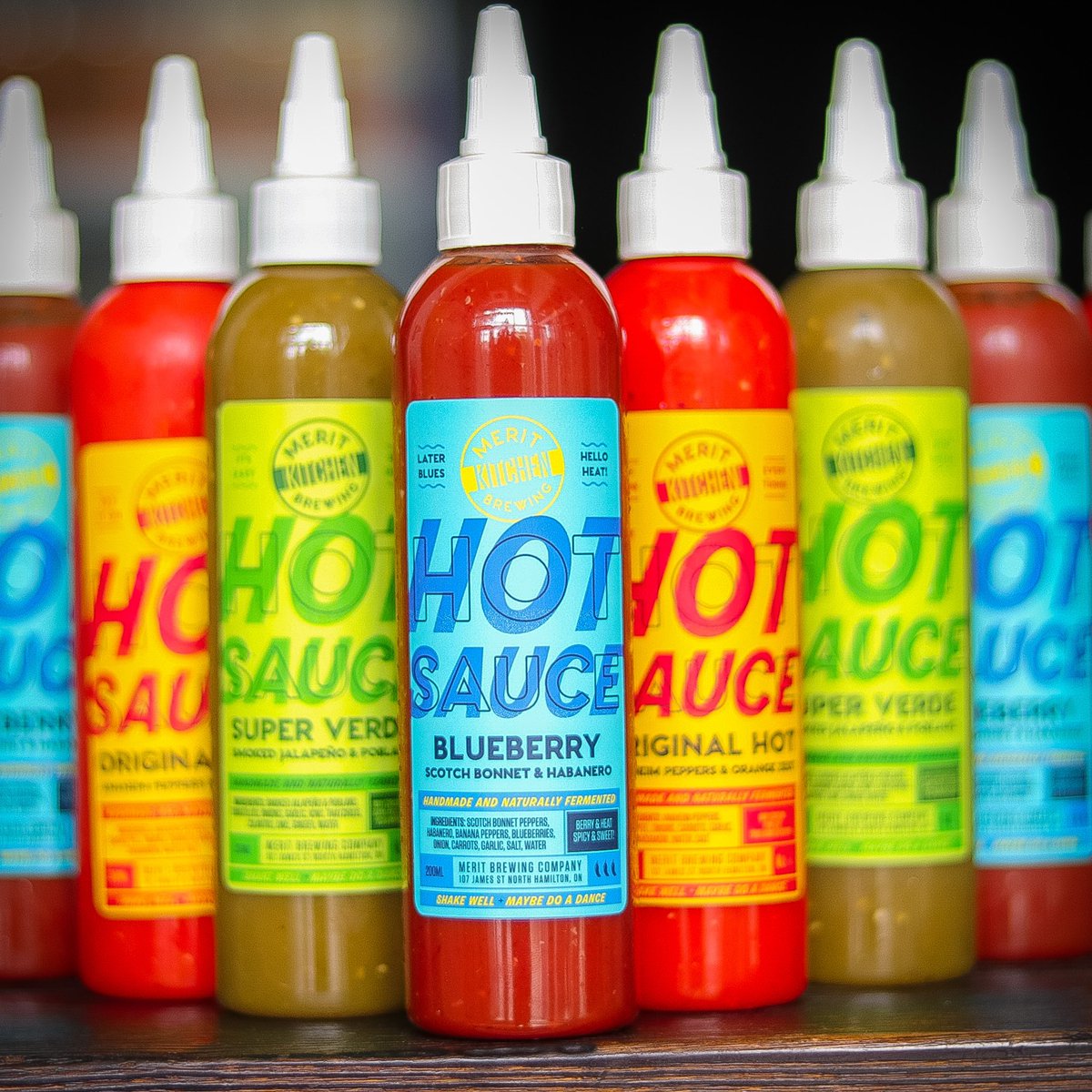 🫐🔥BLUEBERRY!🔥🫐⁣
Later blues - hello Blueberry Hot Sauce! MERIT’s handmade, naturally-fermented Scotch Bonnet and Habanero heater hits with up-front blueberry freshness and a high-rising heatwave for that heavenly hit of flavour - come get some!⁣
⁣
Now Available to go!