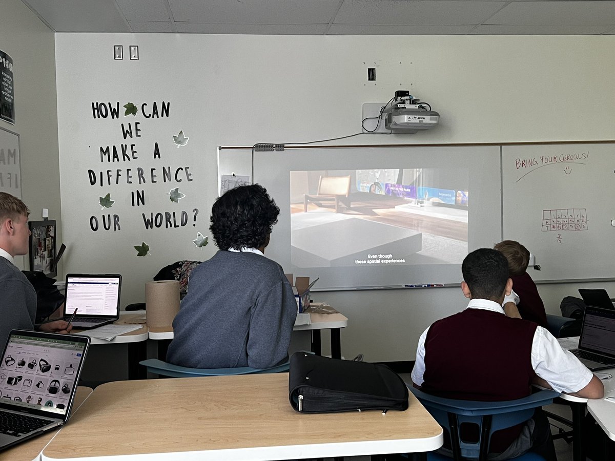 Loving the responses from Grade 9s to #AppleVisionPro as we watch #WWDC23! 

The future of #VR - pros? Cons? Discussions abound!

#BeCurious <a href="/RundleJrHigh/">Rundle College Jr. High</a>