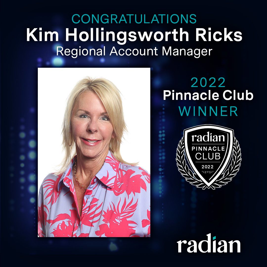 Congrats to our award-winning Regional Account Manager, Kim Hollingsworth Ricks! 🏆🎉 At the heart of the best customer service is care and attention, and it's outstanding Radian salespeople like Kim who strive to deliver both. 🤝 #WinnerWednesday