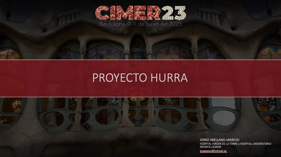 En #CIMER23 seré la voz de un conjunto de profesionales multidisciplinar que trabajan en el <a href="/ProyectoHURRA/">HURRA</a> 

Nos vemos en #Barcelona en unos días para daros a conocer la #BenditaLocura que continua con <a href="/FHSanidad/">Fundación Humanizando la Sanidad</a> 

Humanización de la #Radiologia #Radioterapia #MedicinaNuclear ☢️