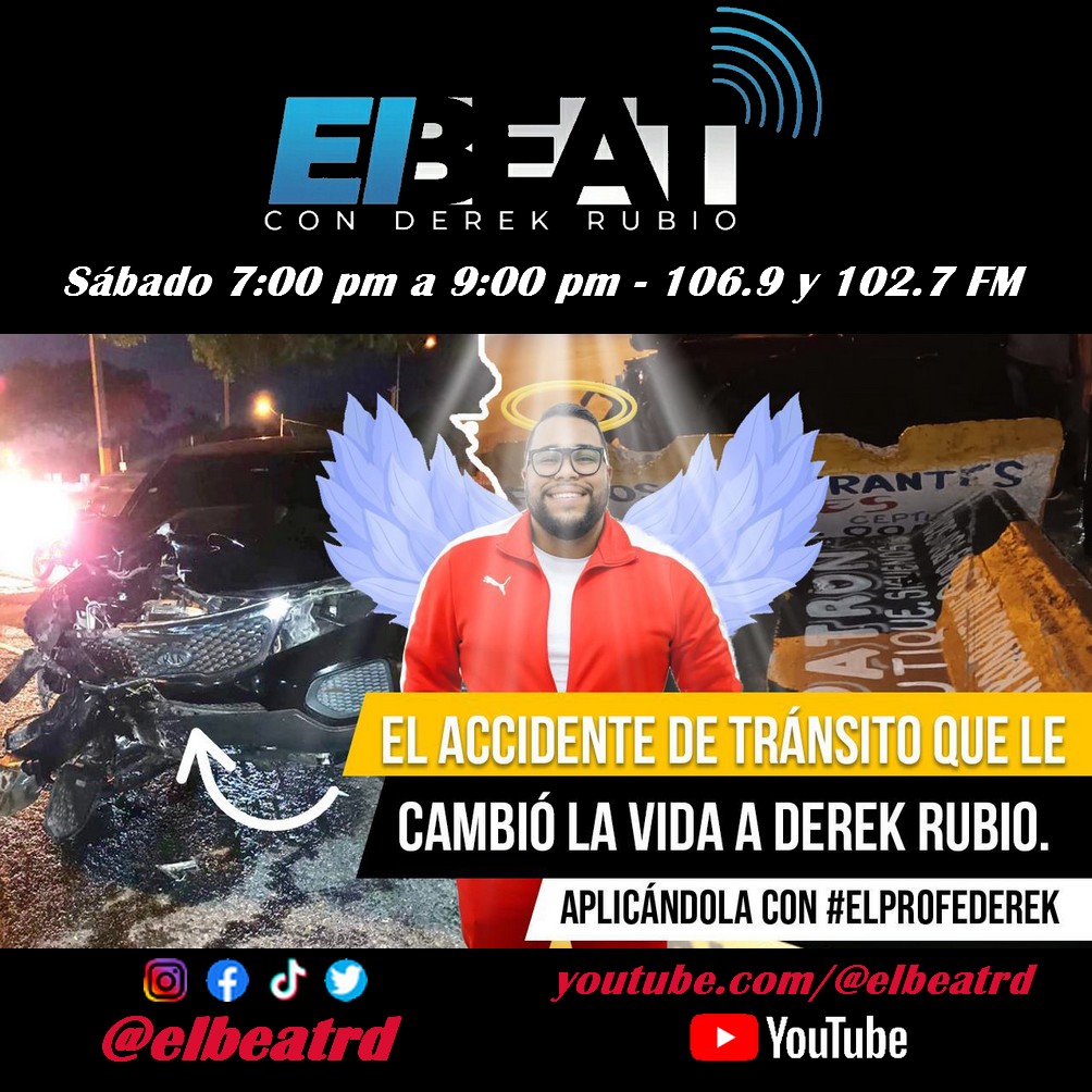 EBNRadioShow's tweet photo. APLICÁNDOLA: EL ACCIDENTE DE TRÁNSITO QUE LE CAMBIÓ LA VIDA A DEREK RUBIO.
Completo en Canal de #Youtube 👇
https://t.co/pctilBS2aV
#ElProfeDerek #DerekRubio
#ElBeat #SomosElBeat #ElBeatRD #Locucion #Radio #Interactivo #SantoDomingo #RadioShow #RadioInteractiva @derekrubiord https://t.co/c1ABF0olRG