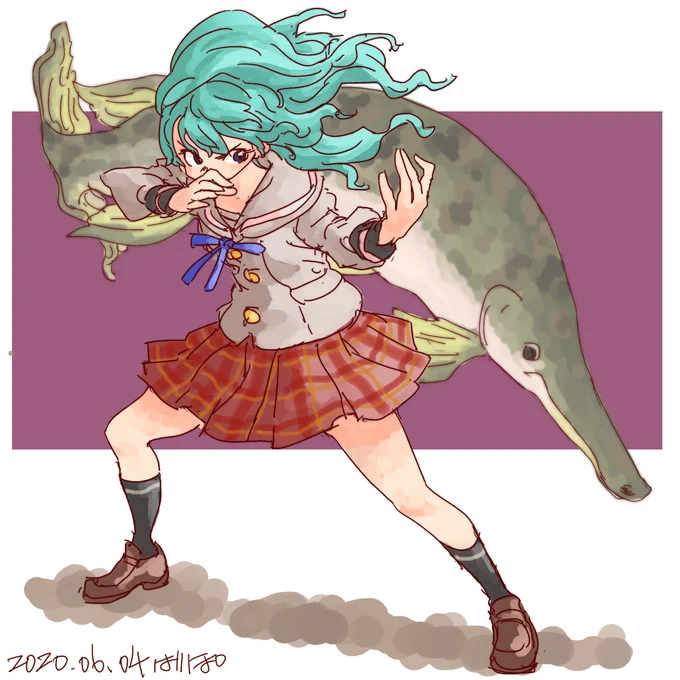 昨日アップした真凛のイラストに沢山のイイねやリツイート本当にありがとうございます。 アクションポーズの練習にと始めたお魚拳法も4年目に。 今年は同人活動も開始したいのでお魚拳法イラスト集とかも作りたいです。 2020:ガーの構え 2021:ミシマオコゼの構え 2022:カジキの構え 2023:構え無し