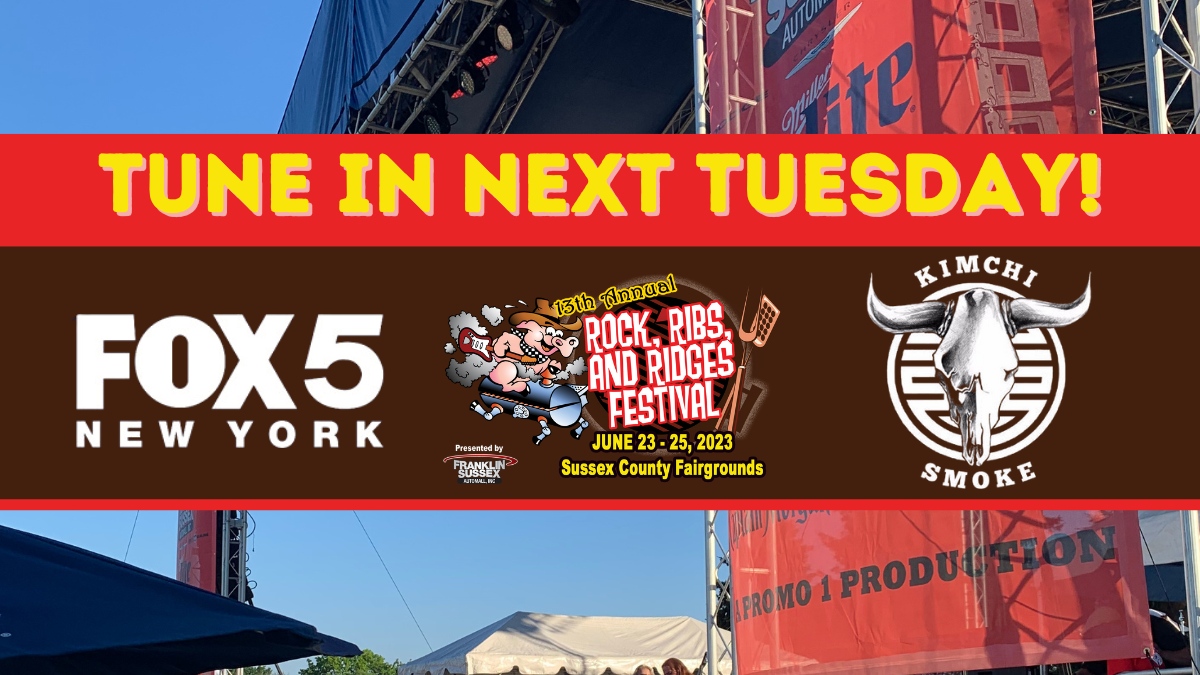 Next Tuesday (6/13), @robertaustincho of @kimchismoke will be joining our team on @fox5ny’s Good Day New York segment! Watch between 9 AM EST and 10 AM EST to check us out.

#RockRibsRidges #rrr #NJEvents
