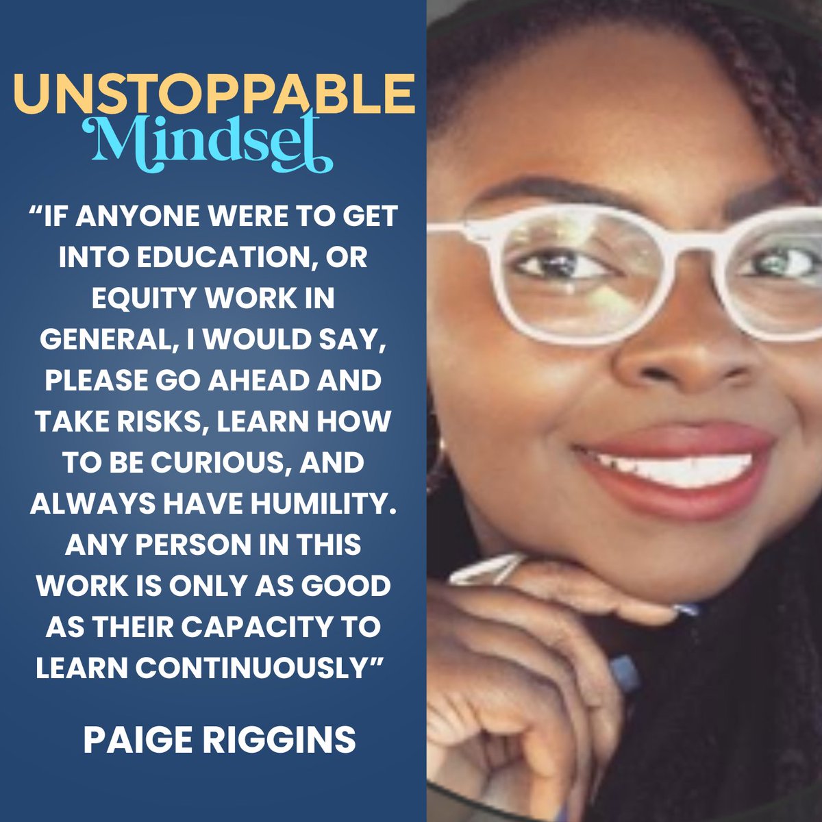 mhingson's tweet photo. Paige Riggins brings her own very interesting life take on DEI.
Listen: https://t.co/EwLgwRDk8n or on our website at https://t.co/dFsE8Hqd4d
#UnstoppableMindset #accessCast #accessiBe #accessibility #Mindset #Inclusion #DEI #Equity https://t.co/Ujf6IKhYpf