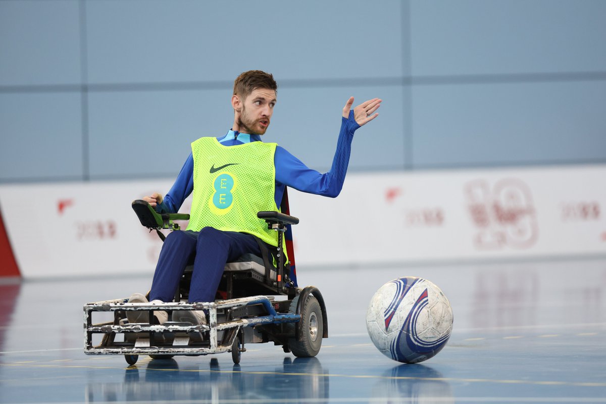 England's tweet photo. They were joined by our England Powerchair side, who are also busy preparing for their own major tournament. 💪

They will head out to Australia in October for the #FIPFAWorldCup2023 as European champions, having won the EPFA Nations Cup in 2019. https://t.co/x07MSGlxRw