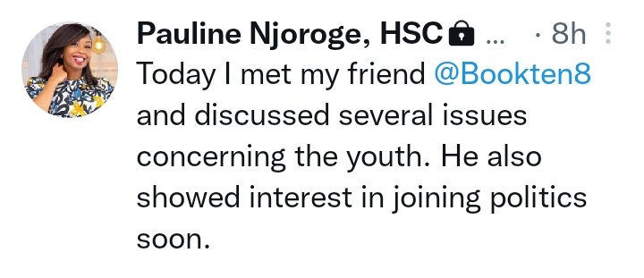 Rich Pauline Njoroge was once my friend. Hadi Aoko , Sai kina dci juja ndio circle yangu 😩