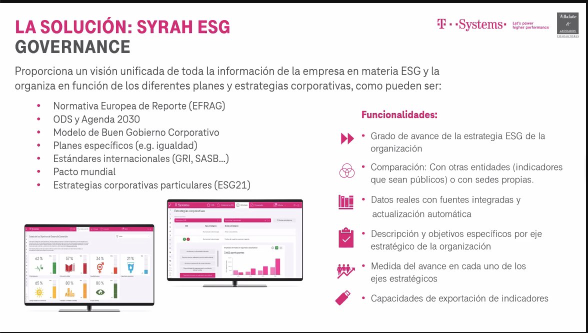 Corresponsables's tweet photo. Anna Escamilla, de @TSystems_Iberia: "Este nuevo sistema nos ayuda a poder informar de #ESG a nuestros colaboradores y clientes con la misma rigurosidad con la que se presenta los informes financieros" #ESGSyrah. EN DIRECTO 👉 https://t.co/QwGPeDACYF https://t.co/2yc7w3zMtu