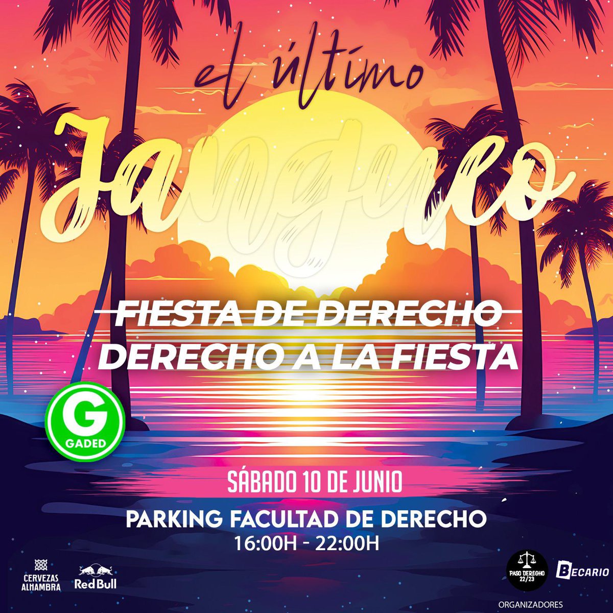 GadedUDC's tweet photo. Este sábado 10 de Junio, os esperamos en el parking de la Facultad de Derecho , para la última fiesta de este curso!! Desde las 16:00 , junto con el Paso de Derecho y Becario UDC. Contamos con vosotros para este último jangueo!! 🔥🔥 https://t.co/dXxoPUmUlP