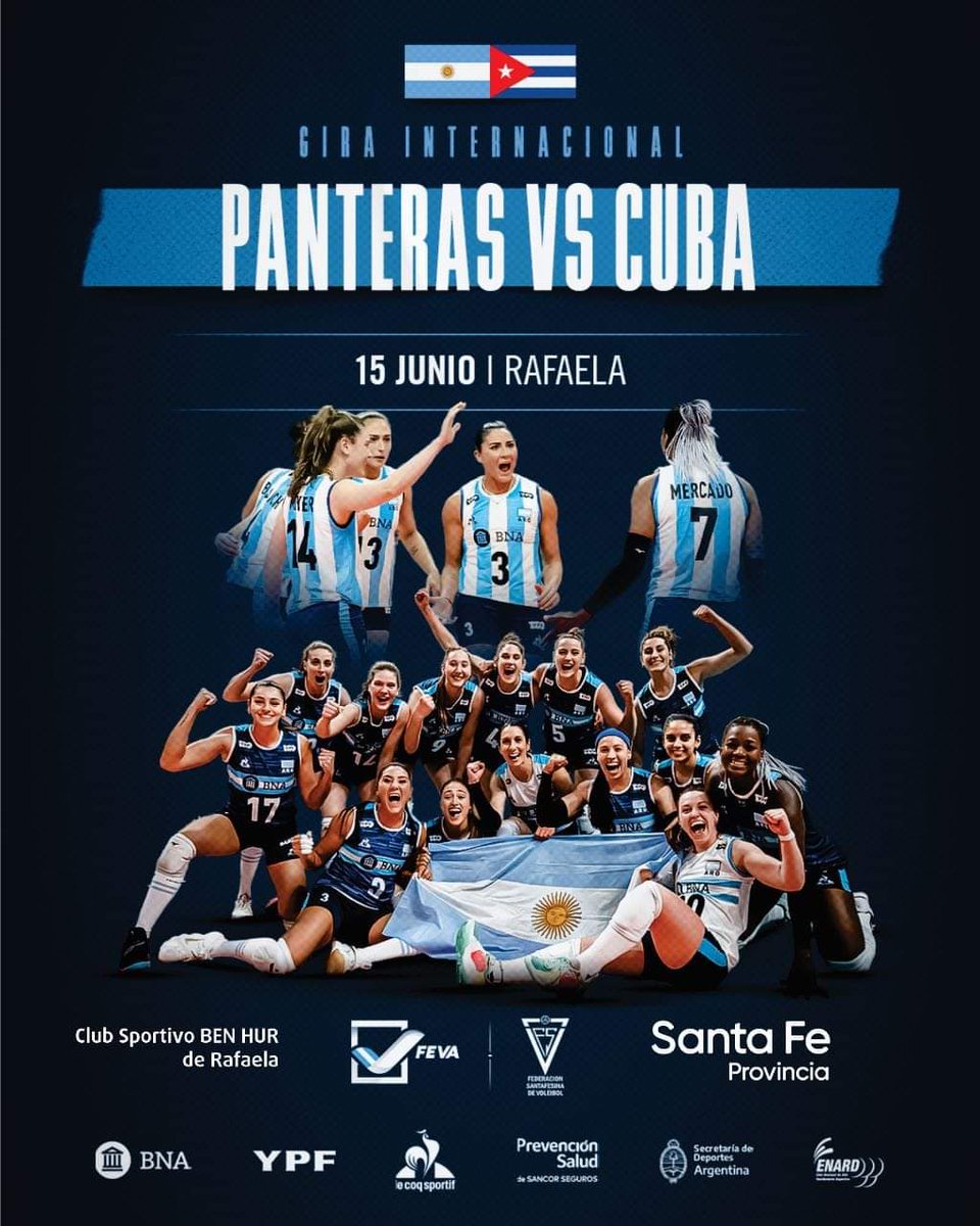 clubbenhur's tweet photo. 🏐 Las Panteras en el "Coliseo del Sur". El jueves 15 de junio, la Selección Argentina de Voley enfrentará a Cuba en #BenHur 🇦🇷 🇨🇺

🎟 Venta #Plateas 👇
https://t.co/ElodjpLD9t

#VamosBenHur 🔵⚪🔵 https://t.co/CZHTk2FI13