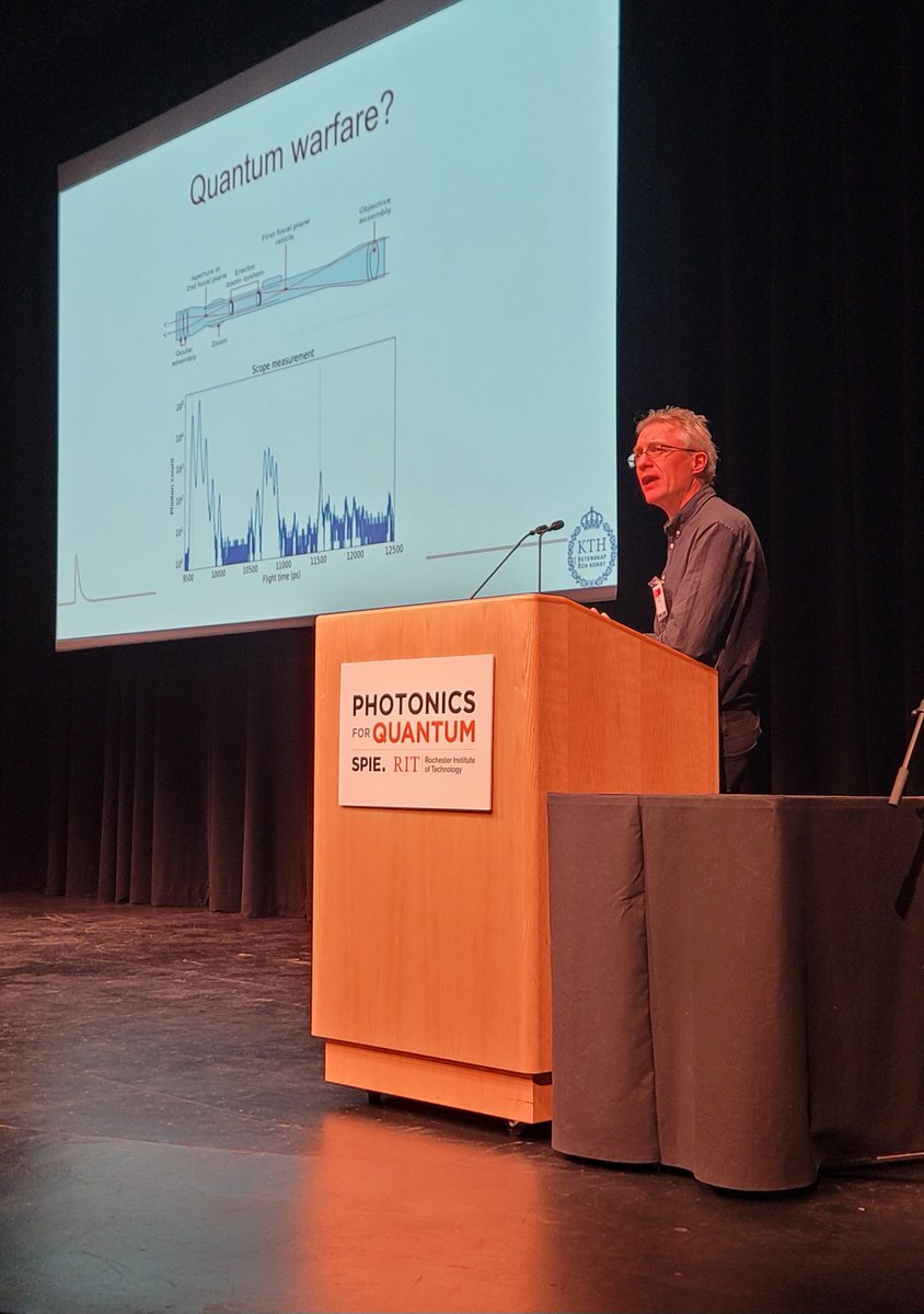 Chief Scientific Officer at <a href="/SingleQuantum/">Single Quantum</a> and professor at <a href="/KTHuniversity/">KTH Royal Institute of Technology</a> Val Zwiller gives a talk on the generation, manipulation, and detection of single photons 

#PhotonicsForQuauntum
<a href="/RITscience/">College of Science at RIT</a> <a href="/RITtigers/">RIT</a> <a href="/SPIEtweets/">SPIE</a> #Quantum #Photonics