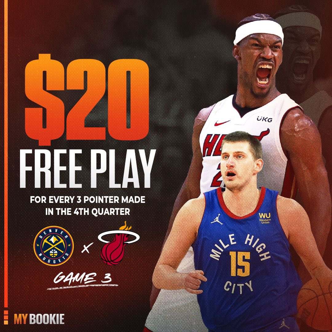 MyBookie's tweet image. 🚨🚨 GAME 3 FREE PLAY 🚨🚨

Every 3 pointer made in the 4th = $20 FREE PLAY

How To Win:

1️⃣ Retweet/Like
2️⃣ Must Follow @MyBookie
3️⃣ Predict Who Wins Game 3

🏀#betwiththebest🏀