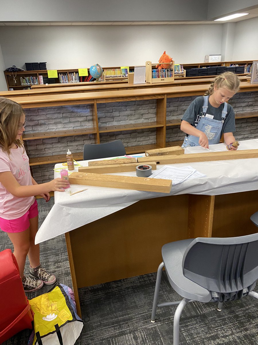 MrsHancockIES's tweet photo. Day three of @Independence_ES STEAM camp. These ss are following the design process to build a bridge that can withstand the most weight. We LOVE seeing their creative, functional designs! @KellerISD_CTE @KellerISD @set4thandshine #celebrateKISD #STEMeducation https://t.co/eaNNnYOe0W