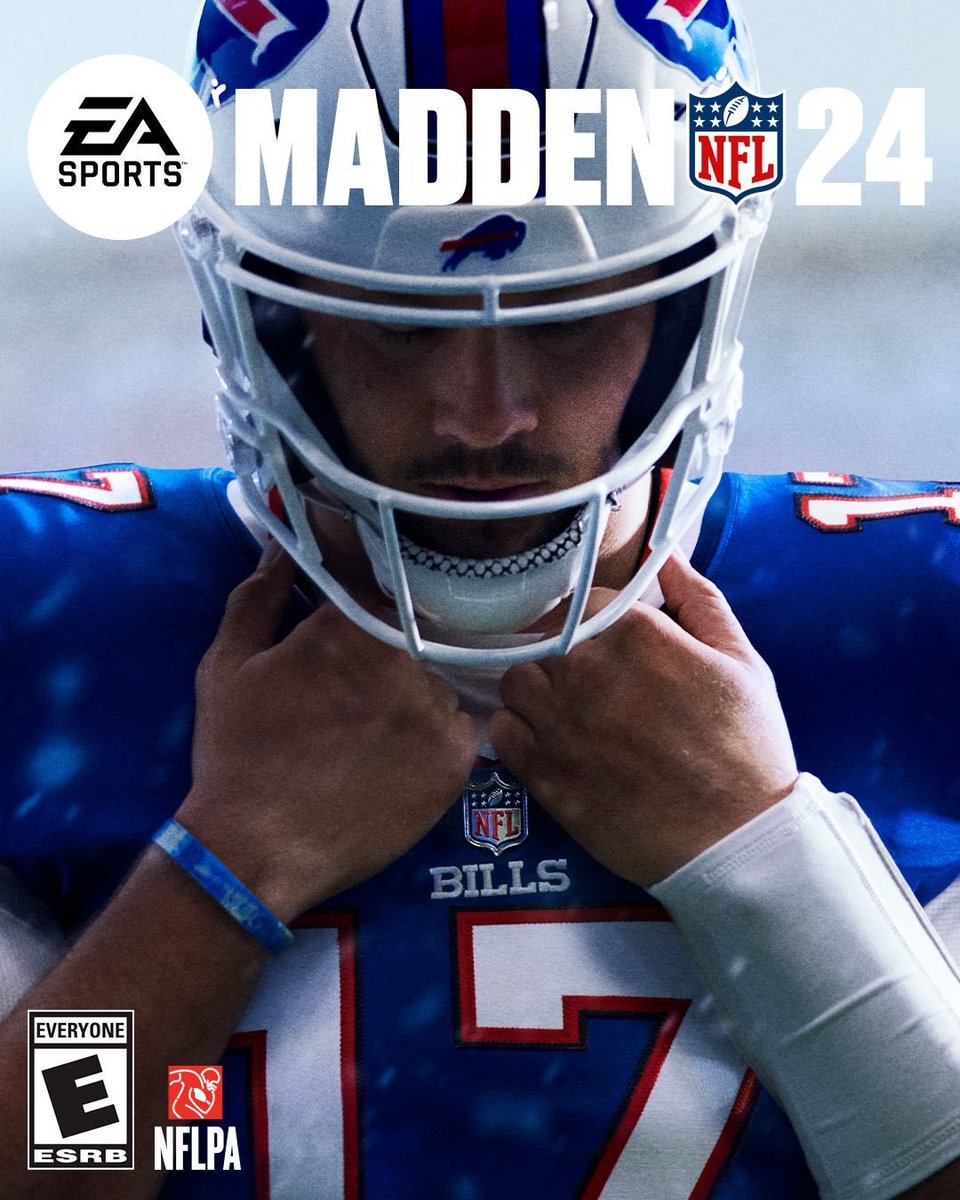 nflrums's tweet photo. #Bills Josh Allen is the cover 

This is officially the #Madden24 cover  @EAMaddenNFL