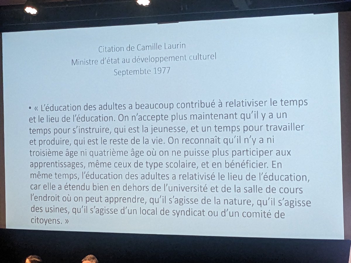 Citation de Camille Laurin, Forum 2023 de @ICEA: #educationcontinue