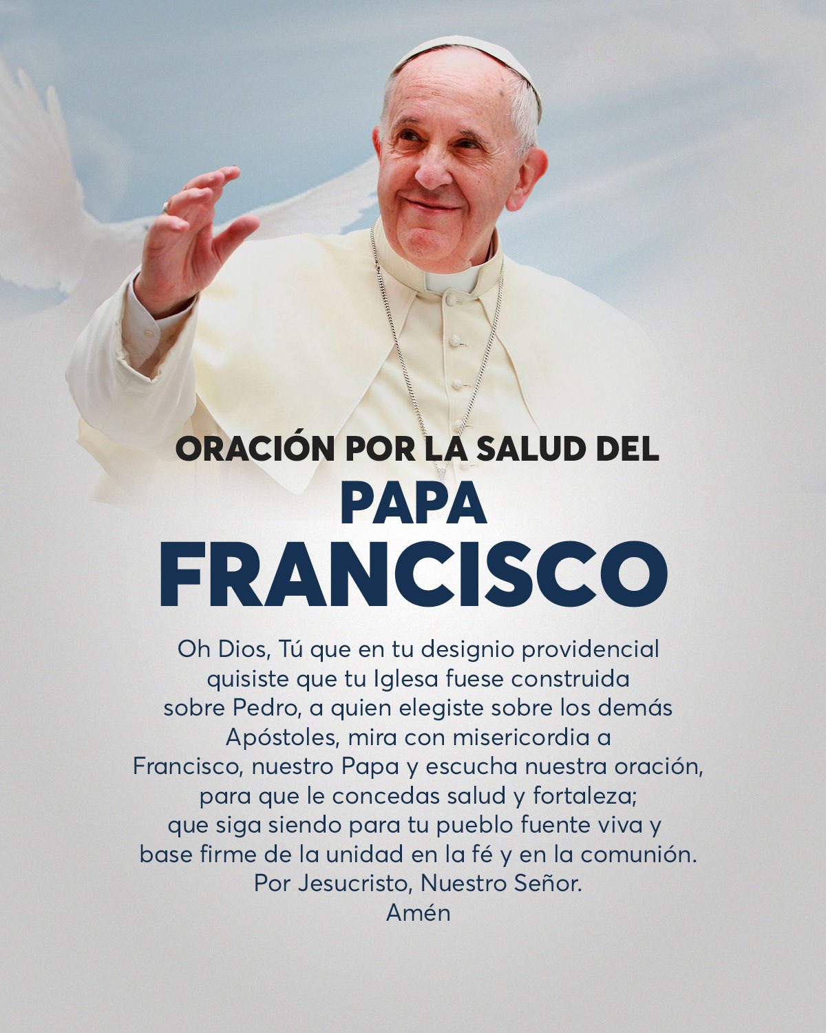 Enrique Vargas Del Villar on X: "Los invito a hacer una oración por el Papa  Francisco quien fue hospitalizado de emergencia. ????  https://t.co/carnJh9jUv" / X