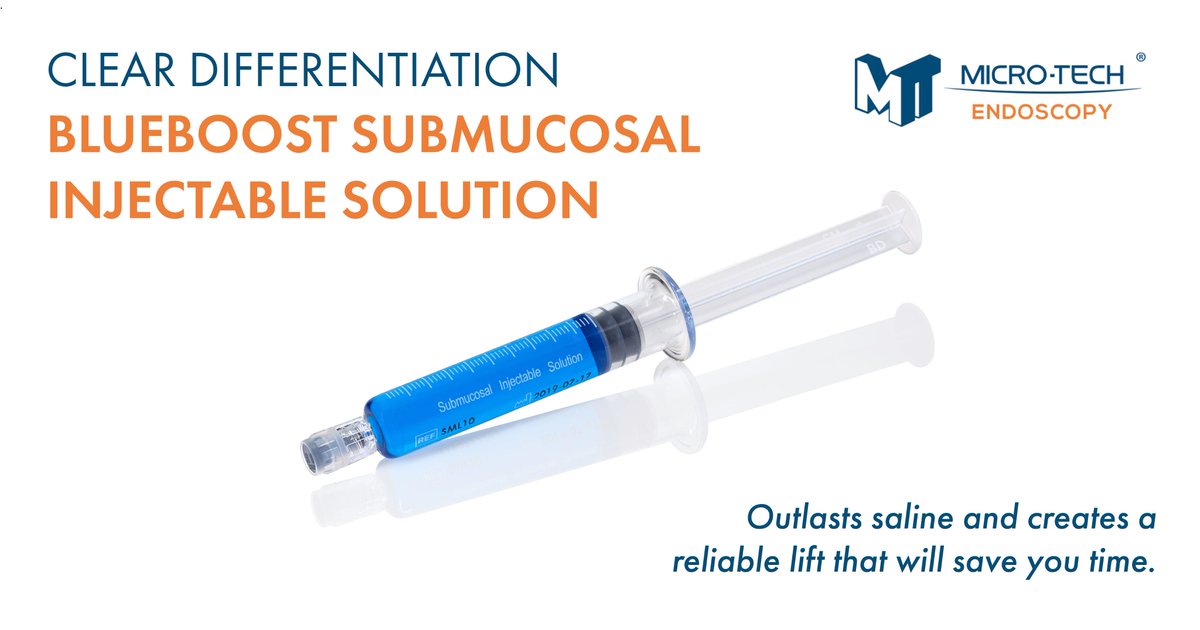 MicroTechEndo's tweet photo. Looking for a reliable way to make resection procedures more efficient? BlueBoost is here to help! This submucosal injectable solution is made with Hyaluronic Acid and is designed to increase efficiency. #GITwitter #Endoscopy #EMR #ESD https://t.co/uu4VVsfwPB