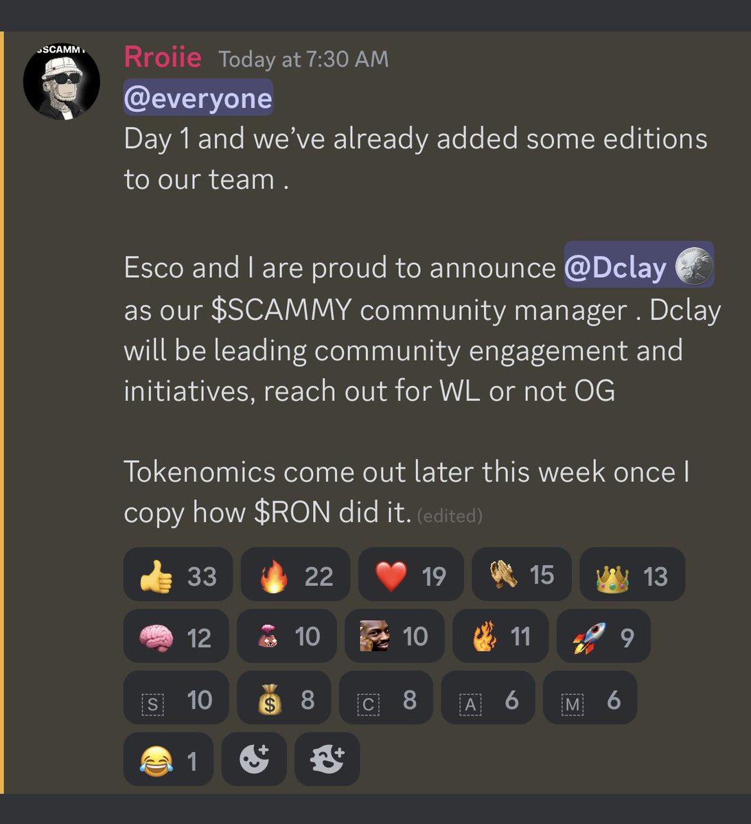 DclayTlks's tweet photo. Today will go down as One for the Books 
The Real Meme Coin is finally here 
No Bs, no fake Promises, only Vibez and  Pumps. 

I have accepted a position as Community Manager for $Scammy Coin 
Join @RugRiderzNFT @Rroiiee and myself on this Journey 😏

If you’re tired of failed Meme coins, join us as we literally head to the Moon 🚀

Drop $Scammy Tweets to ensure you’re considered for Non OG roles
We’re changing the Whole Game, new Levels to this. Are y’all ready? Did you floor some NFTs to buy in? 

Let’s make Web3 History 
#Cardano #Ethereum #Solana 
We welcome All