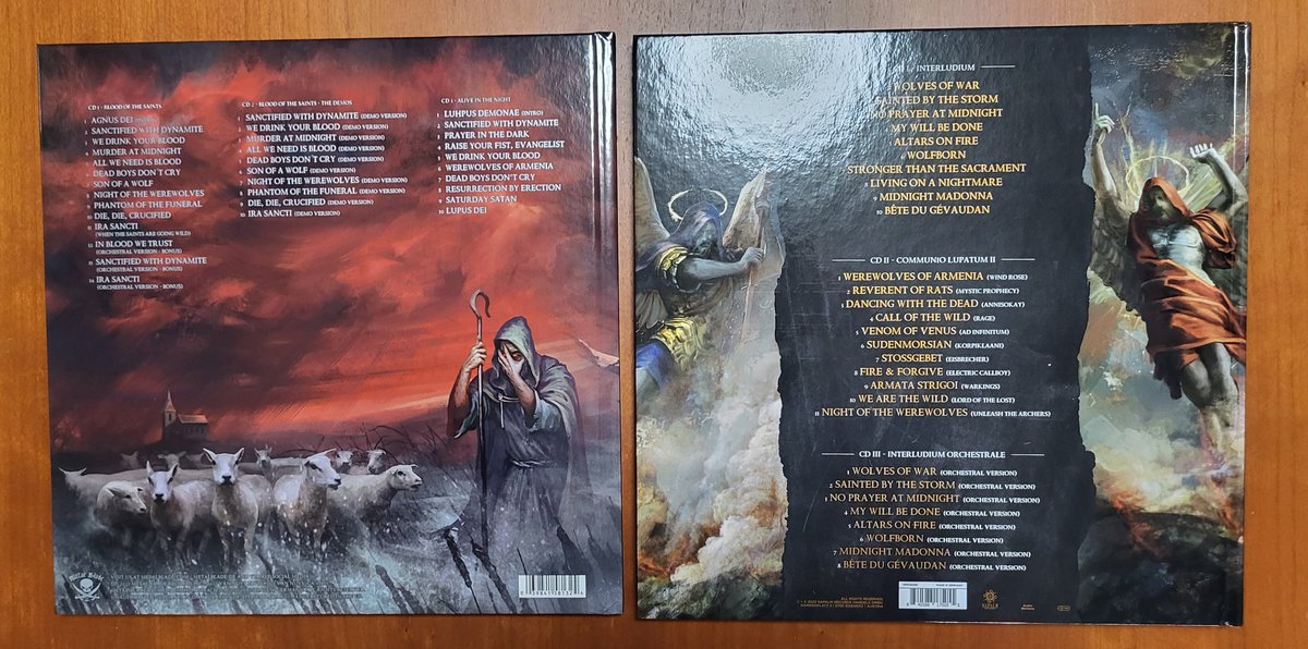 DavidGTato's tweet photo. Regalazos para calentar para el Resu 🎂🍻🥳
#Powerwolf #BloodOfTheSaints #Interludium https://t.co/CG7eMTXyYG