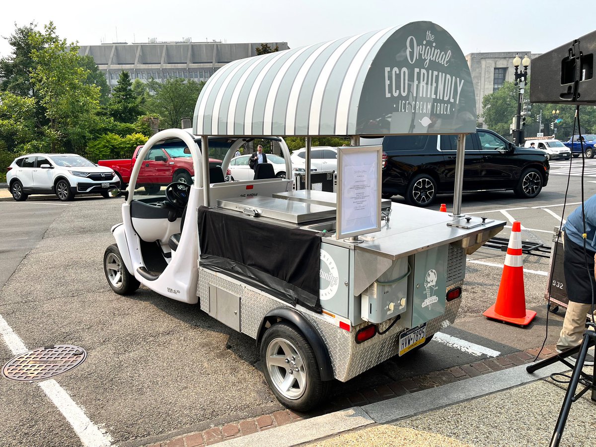 CALSTART's tweet photo. Ice Cream has never looked so good 🍦

Check out this Gem E1XD #EV ice cream truck that stopped by for today’s event… What flavor should we get? #DrivingTheFuture https://t.co/9Oj9NDnRKp