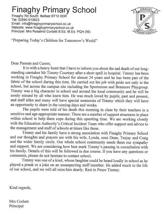 Finaghyps's tweet photo. Please see the letter below with some sad news for our school community today. https://t.co/73NeYMKDFf