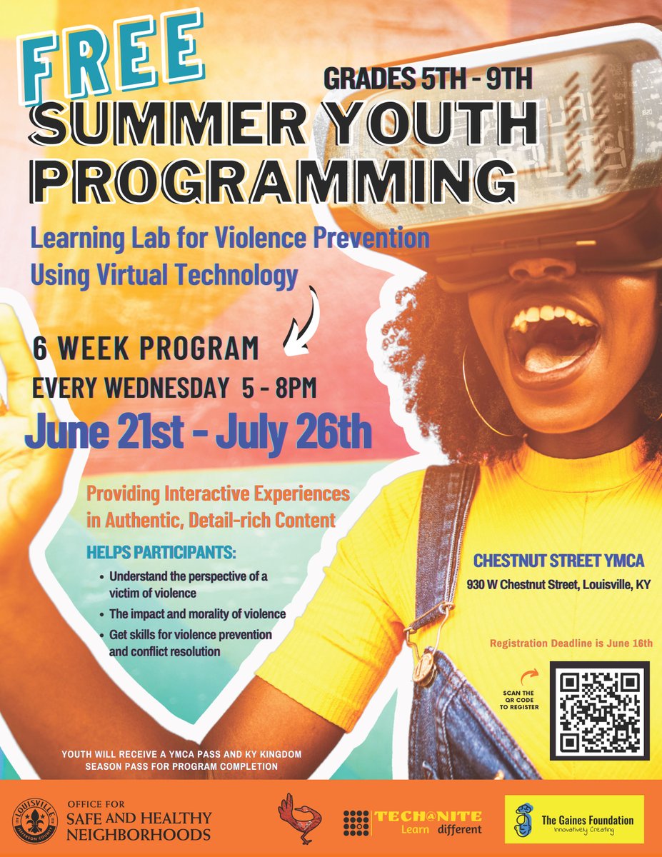 Summer is started and OSHN's Reimagine Network division is ready with innovative summer programming. If you have a 5-9th grader who loves gaming or wants to learn more about technology, this might be their summer ticket. For more info, call Carrington at 502-574-4033