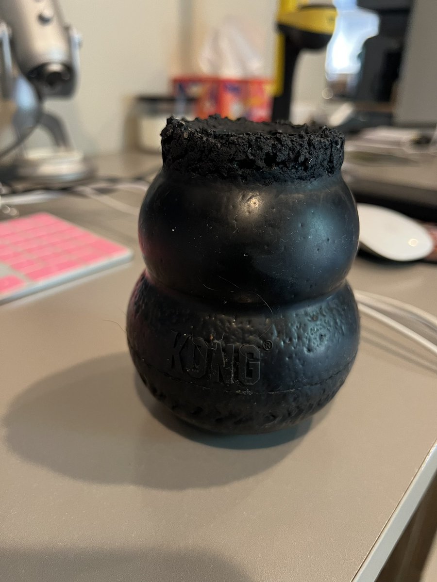 Decapitated my 6th Kong!  Working on #7!  Woof!!!  #Kong #dogs
