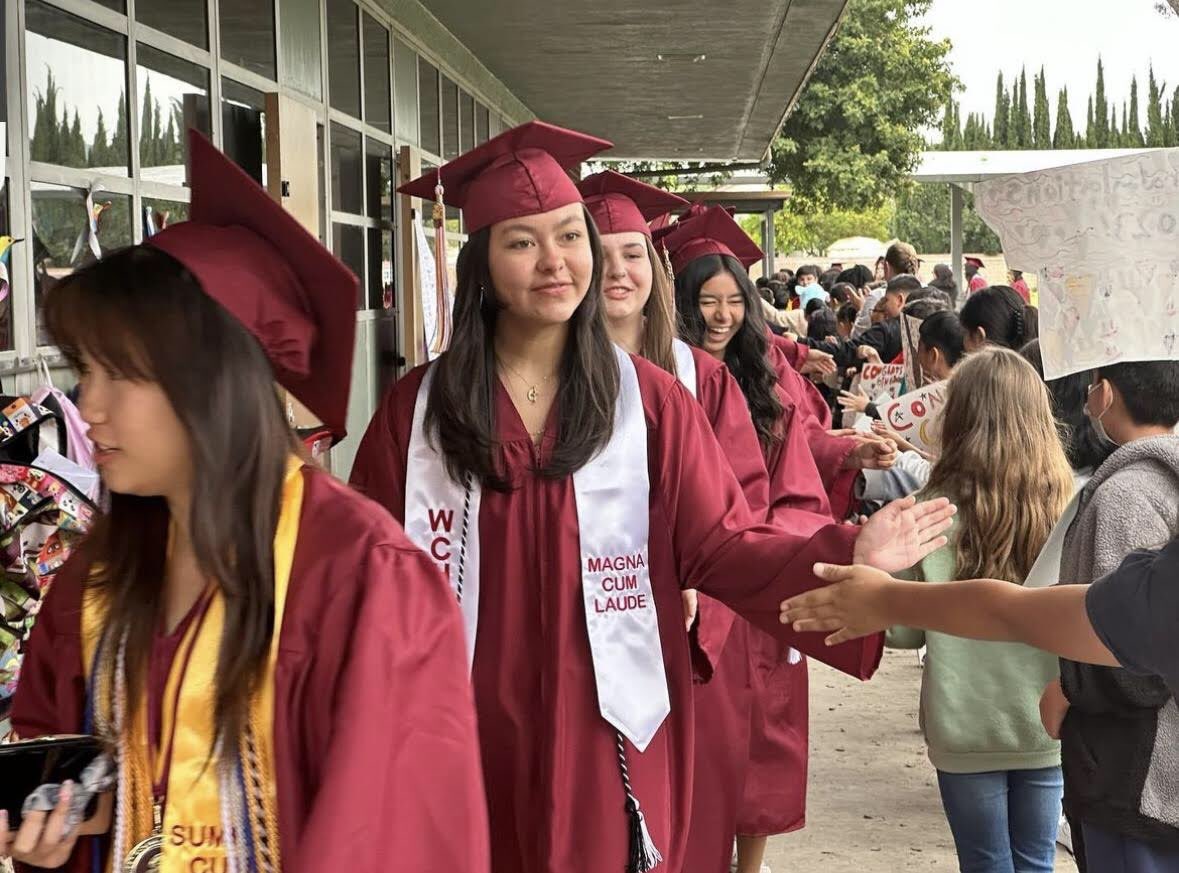 WestCovinaUSD's tweet photo. West Covina High School Seniors held their annual Grad Walk on our elementary schools campuses yesterday. This event is as memorable for the seniors as it is for the elementary students. Congrats Class of 2023! https://t.co/JcH4VRAoF0