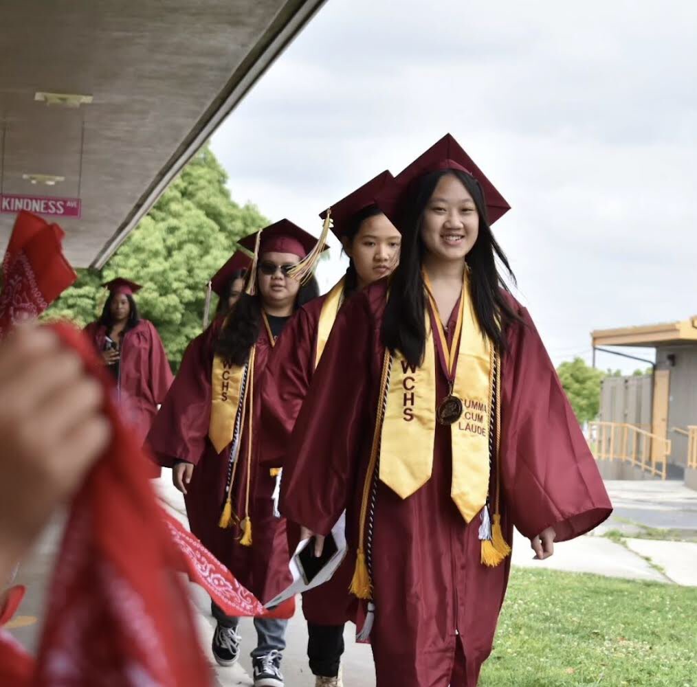 WestCovinaUSD's tweet photo. West Covina High School Seniors held their annual Grad Walk on our elementary schools campuses yesterday. This event is as memorable for the seniors as it is for the elementary students. Congrats Class of 2023! https://t.co/JcH4VRAoF0