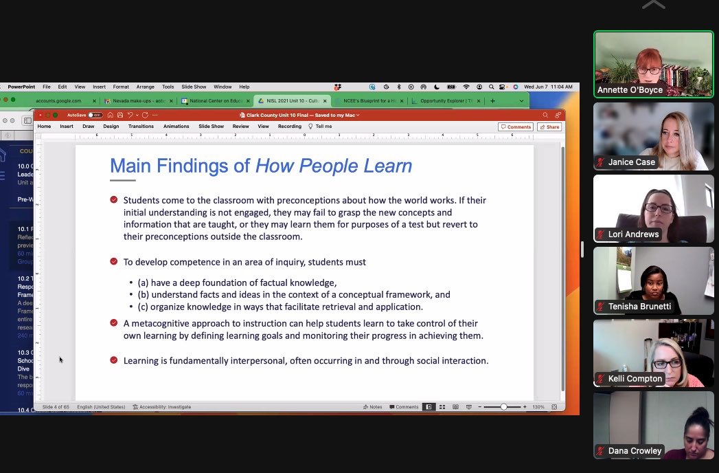 JaniceMCase's tweet image. Summer is here but the learning doesn’t stop! Our ⁦@ClarkCountySch⁩ leaders are growing their capacity through exploring the research on How People Learn…and bringing that research to their schools! #learningtoleading ⁦@SuptJaraCCSD⁩