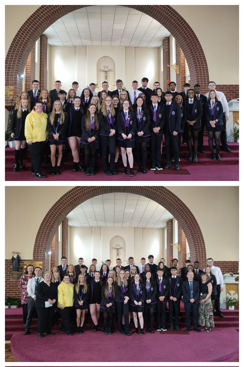 Today's S6 leavers service at St Catherine's was beautiful. It was wonderful to spend time with learners and their parents/carers. The very last time they will wear their school uniforms 😢👔🎒  #seeyouatprom #timetoshine  @allsaintsrcsec