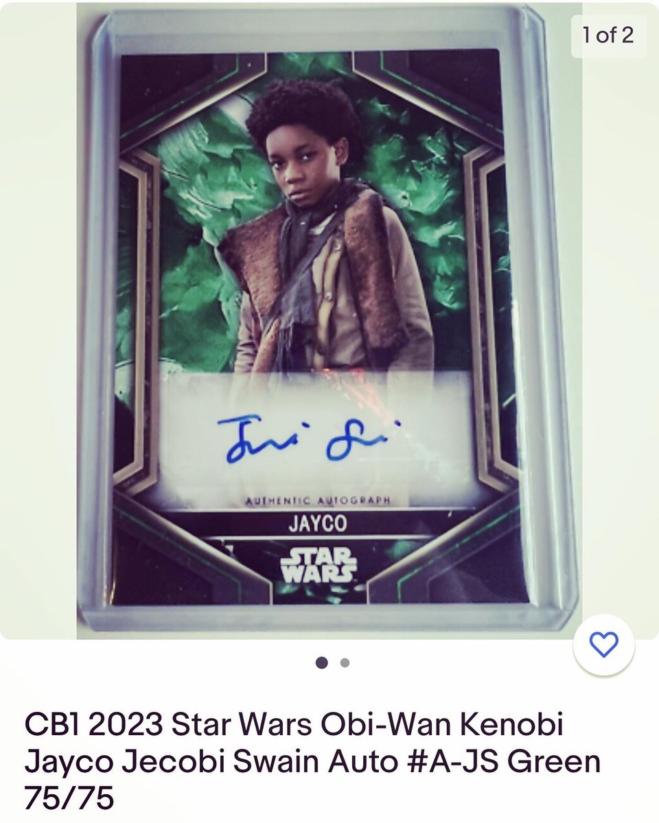 JecobiSwain's tweet photo. So very excited to share with y’all, that I am officially a @starwars Topps Trading card and my card is available on @ebay and everywhere @topps trading cards are sold‼️🤯🤩 🎴🔥✨How cool 😎 is this? 🔥🔥🔥🔥 #starwars #topps #tradingcards #jayco #jecobiswain #obiwankenobi #ebay https://t.co/26vTGccLaB