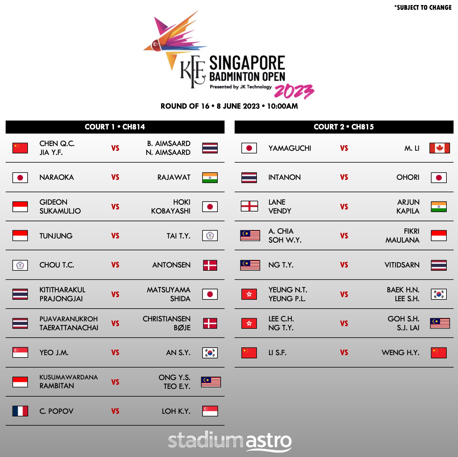 Astro live hotsell streaming badminton