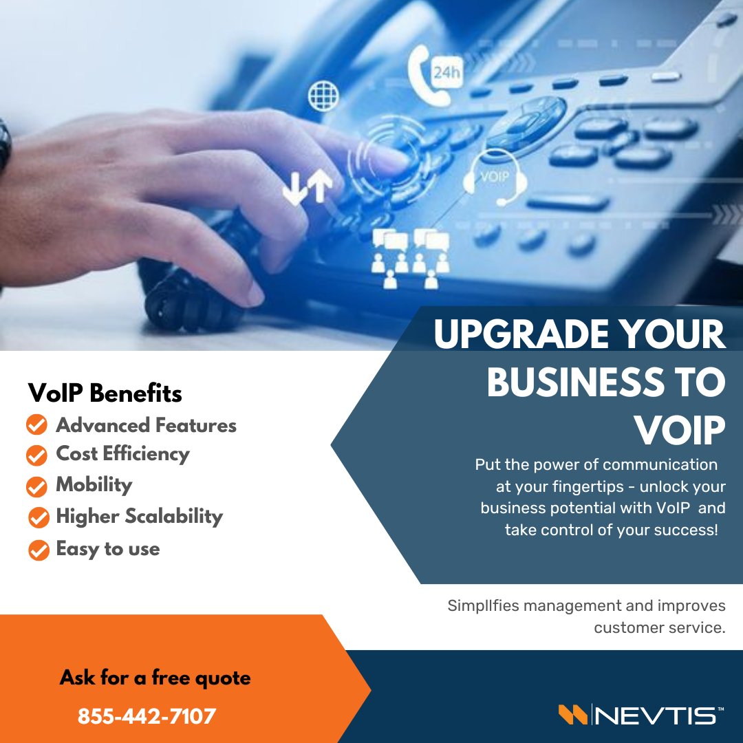 NevtisConnect's tweet image. 🌟Streamline your business phone system with a simple switch to VoIP! Boost productivity and save money!

 #phonetechnology #smartbusiness #voipprovider
