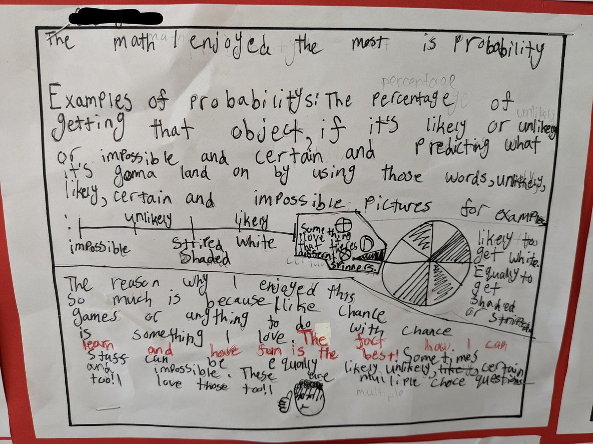 Grade 4 math reflections. Students were asked to reflection on their favourite math strand of learning this year. Reading "the fact that I can learn and have fun is the best" made my heart smile❤️ <a href="/TDSB_DavidLewis/">David Lewis Public School</a>