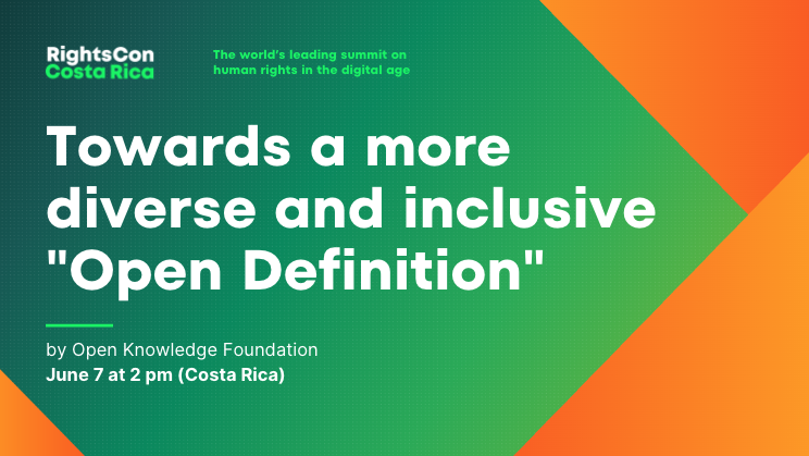 OKFN's tweet photo. 💬 "Open means anyone can freely access, use, modify, and share for any purpose"

Do you agree? Have something to add?

If you're at #RightsCon and understand #Spanish, today is your chance to join the #OpenDefinition review process. https://t.co/aub0nskdxJ
