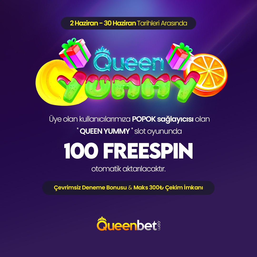 Queenbet güvencesiyle DEV Kampanya!
30 Haziran'a kadar yeni üye olan kullanıcılarımıza 100 FREESPIN bizden! Tek yapman gereken üye olmak ve çevrimsiz deneme bonusu ile doyasıya eğlenmek!