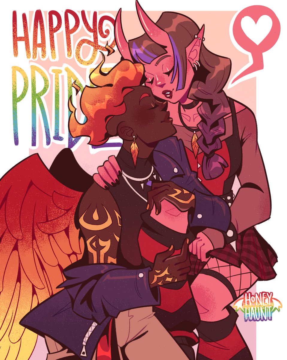 happy pride to all my queer nerds and nerdy allies 💕🌈 these two are my favorite dimension 20 couple!! @dimension20show #dungeonsanddragons #figfaeth #aydaaguefort #fantasyhigh #fayda