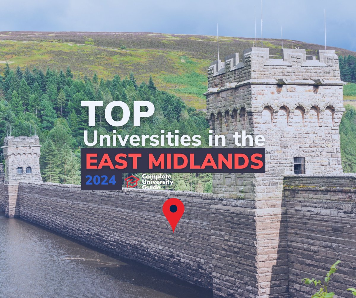 compuniguide's tweet photo. Take a look at the top universities in the East Midlands in 2024, is this the place for you? 

Find out more 👉 https://t.co/dshqBdfgzb

#university #leaguetables #leaguetables2024 #CUG2024 #Loughborough #Nottingham #Leicester #Lincoln #Derby #Northampton https://t.co/5WPeypuhSo