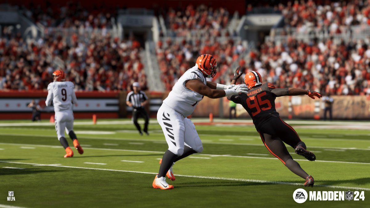 gameinformer's tweet photo. We visited EA to learn all about the latest entry in the long-running Madden series. 

Get up to speed on what Madden NFL 24 brings to the table through our in-depth preview: https://t.co/rPWlgHP4pF https://t.co/yHejMpK0gZ