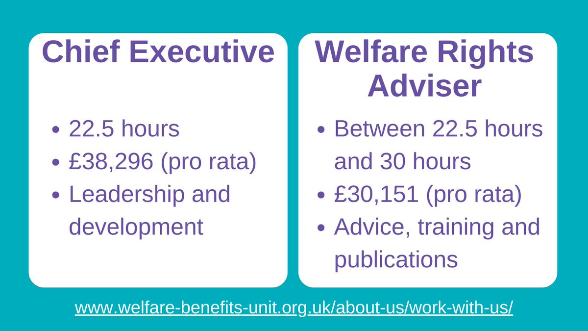 There's still time to apply to join our friendly, professional second-tier welfare rights organisation!  Applications close Wednesday 14 June 2023. For further details and to apply, visit welfare-benefits-unit.org.uk/about-us/work-…… 
#WelfareRightsJobs 
#CharityJobs 
#RightsJobs 
#AccessToJustice