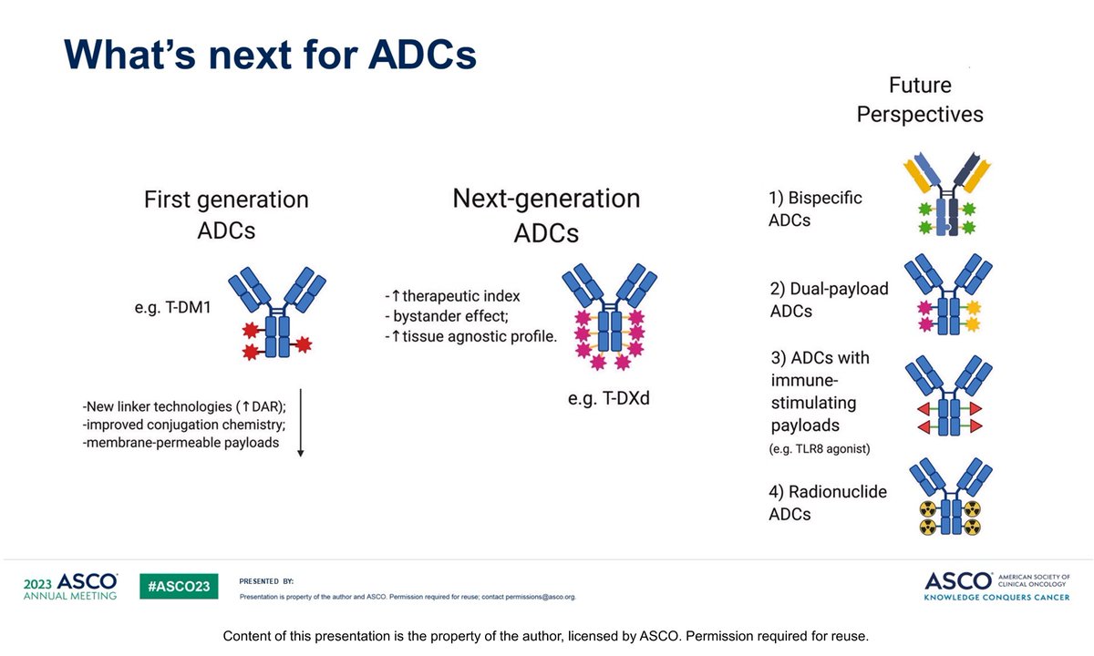 'The ABCs of ADCs' by @benlevylungdoc. Must check educational content in the era of ADCs everywhere. [1] The antibody and the antigen, [2] The antibody's accessories: linker and warhead, [3] ADCs mechanism of action. #ASCO23 #LCSM meetings.asco.org/2023-asco-annu…