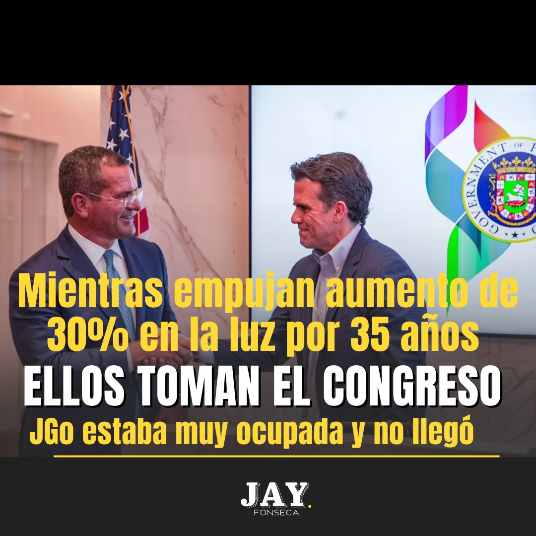 EN VEZ DE ESTAR PELEANDO EN EL TRIBUNAL - Para evitar el clavete de 30% de aumento, el gobe está jugando a la primaria contra JGo en la “disque toma del Congreso” para la estadidad con Ricky y JGo ni llega a eso. Mientras, el gobe ni un chícharo ha tirado para oponerse a este