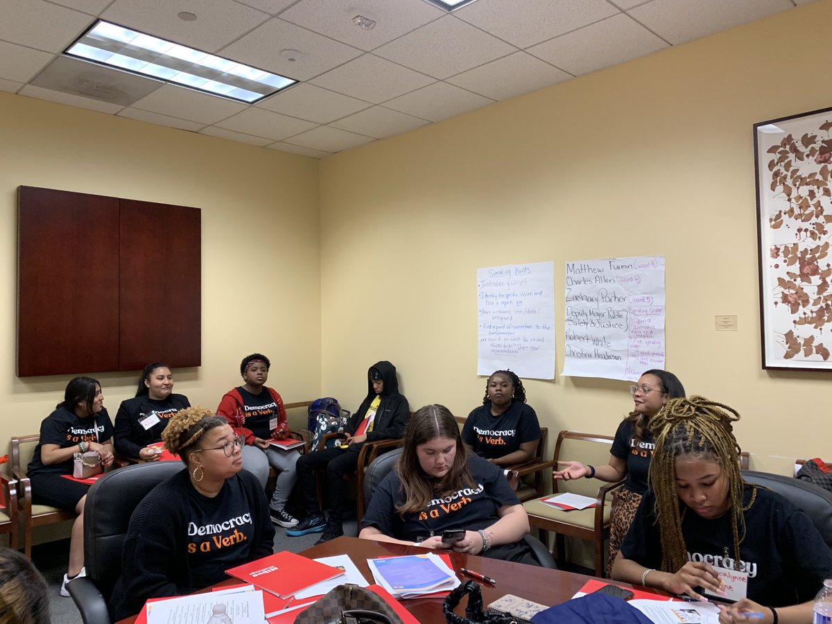Loving my Wednesday! ⁦<a href="/MikvaDC/">Mikva Challenge DC</a>⁩ Elections in Action fellows are here at the Wilson Building today as they meet with various elected leaders in DC to share their recommendations on how to address key local issues. #youthvoice! #youthleadingus!