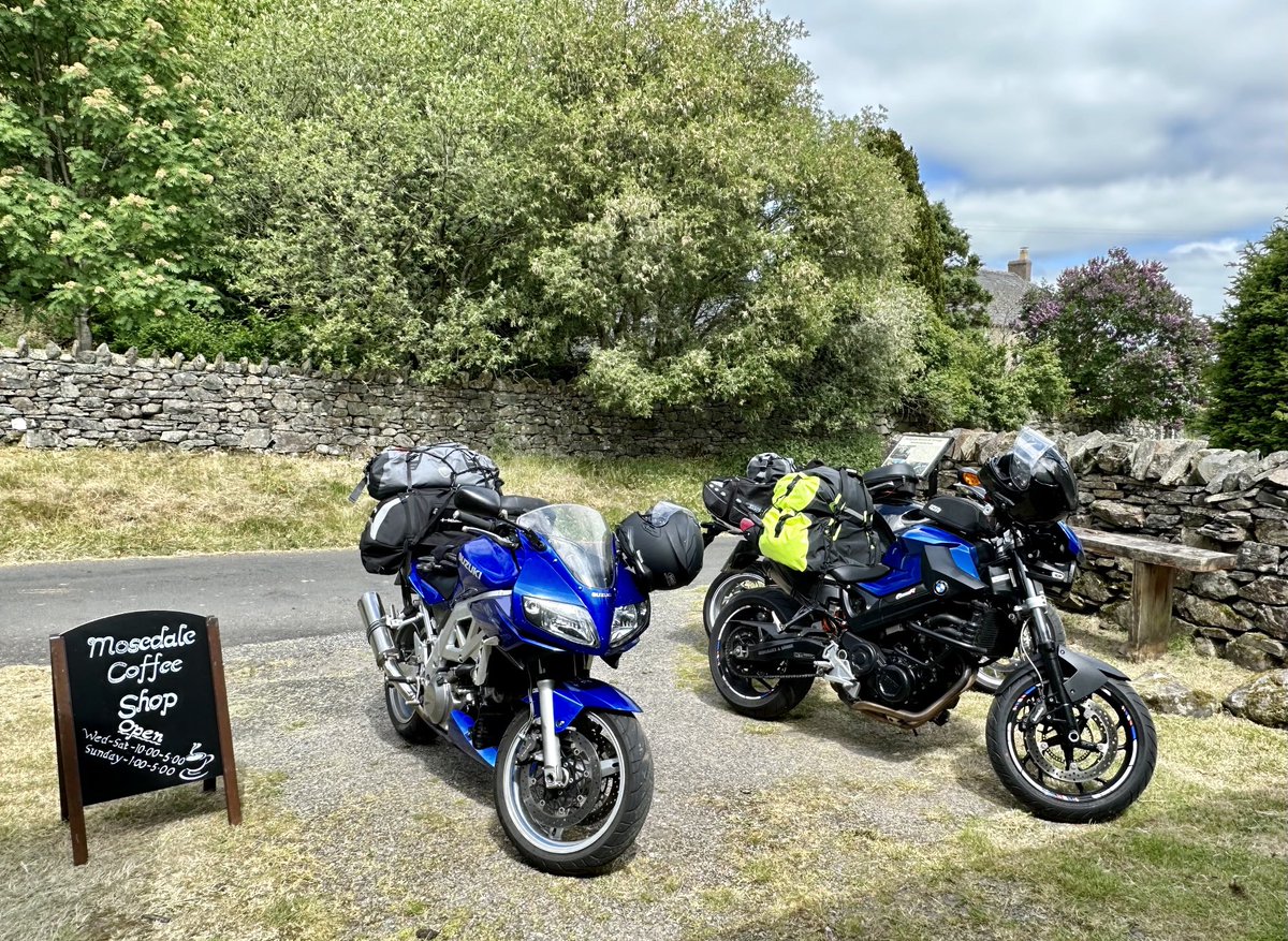 A busy start to our first day of this summers pop up cafe! #C2C #motorbikes #cyclists #mungrisdale
