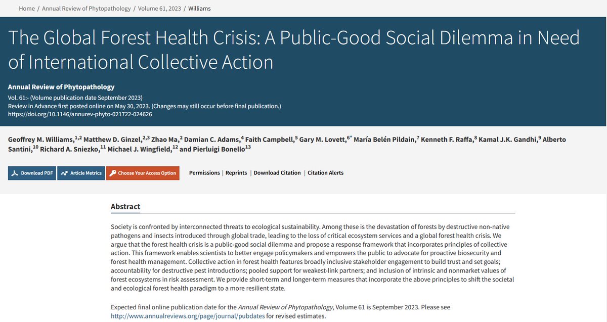 Zhao Ma (@zhaoma_hdl) on Twitter photo A truly multidisciplinary, multi-year collaboration doi.org/10.1146/annure… led by <a href="/foresthealthG/">Geoffrey Williams</a> is finally out <a href="/AnnualReviews/">Annual Reviews</a> #Phytopathology. I learned so much from working with some great people outside of my field. Thank you! <a href="/PurdueFNR/">Purdue Forestry & Natural Resources</a> <a href="/GinzelLab/">GinzelLab</a> <a href="/PurdueISF/">Purdue Institute for a Sustainable Future</a> <a href="/AgResearchPU/">Purdue Ag Research & Grad Education</a> A truly multidisciplinary, multi-year collaboration doi.org/10.1146/annure… led by <a href="/foresthealthG/">Geoffrey Williams</a> is finally out <a href="/AnnualReviews/">Annual Reviews</a> #Phytopathology. I learned so much from working with some great people outside of my field. Thank you! <a href="/PurdueFNR/">Purdue Forestry & Natural Resources</a> <a href="/GinzelLab/">GinzelLab</a> <a href="/PurdueISF/">Purdue Institute for a Sustainable Future</a> <a href="/AgResearchPU/">Purdue Ag Research & Grad Education</a>
