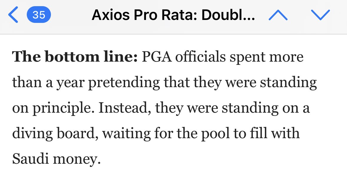 Just a brutal closing line from ⁦<a href="/danprimack/">Dan Primack</a>⁩. The ⁦<a href="/PGATOUR/">PGA TOUR</a>⁩ is getting the coverage it deserves.